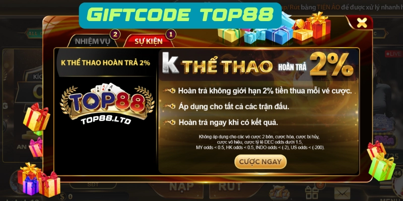 Tổng hợp những Giftcode Top88