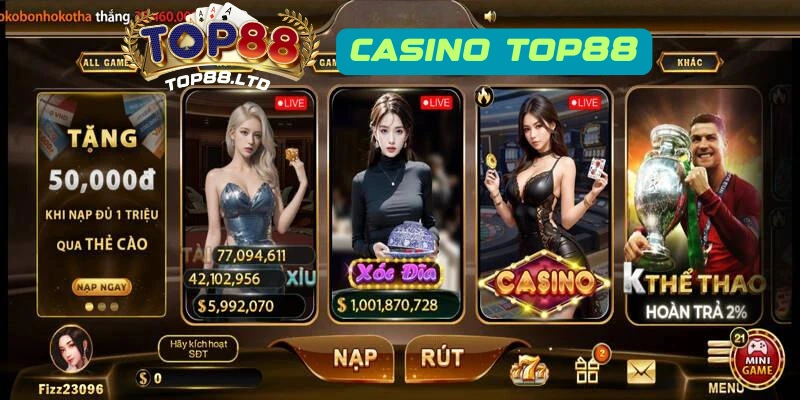 Chi tiết cách tham gia casino Top88