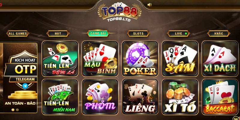 Giới thiệu game bài Liêng Top88