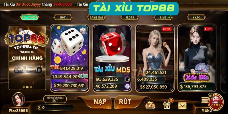 Đôi nét về trò chơi tài xỉu Top88